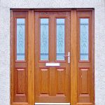 Oak colour composite door