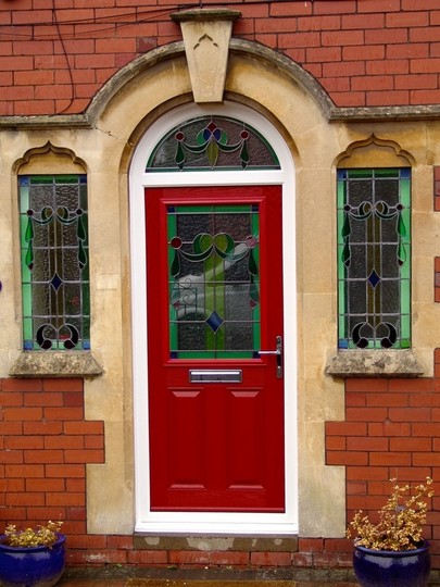 red composite door