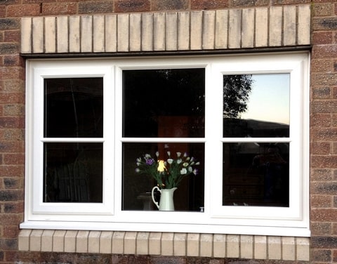 white double glazed plain windows