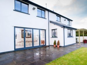 Grey aluminium bifold fully closed