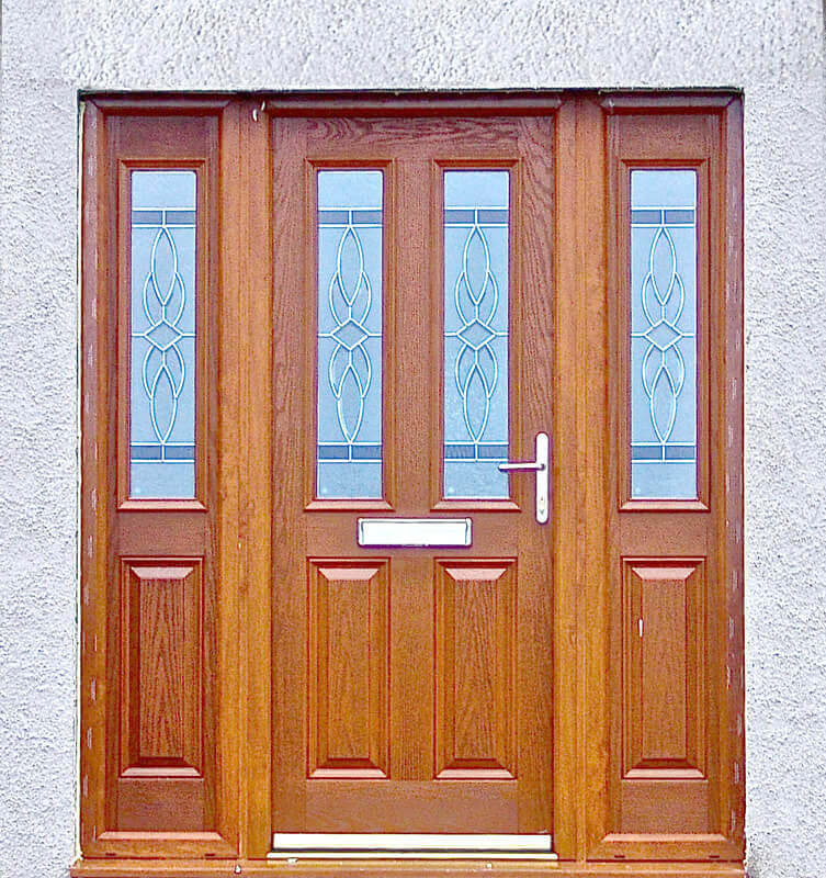 Oak colour composite door