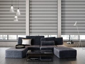 Roller blinds with patterns