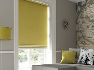 Yellow window blinds