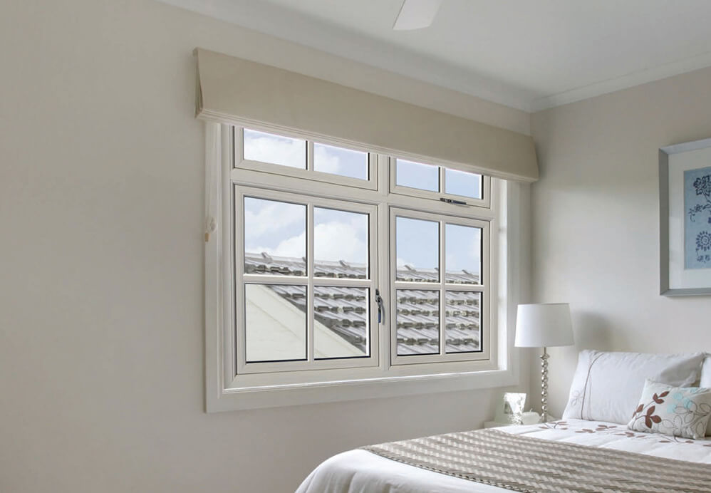 Interior view of replacement bedroom windows