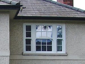 cottage with white upvc sash windows