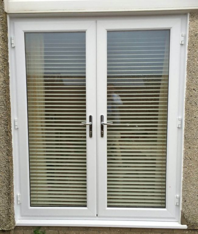 White french doors upvc