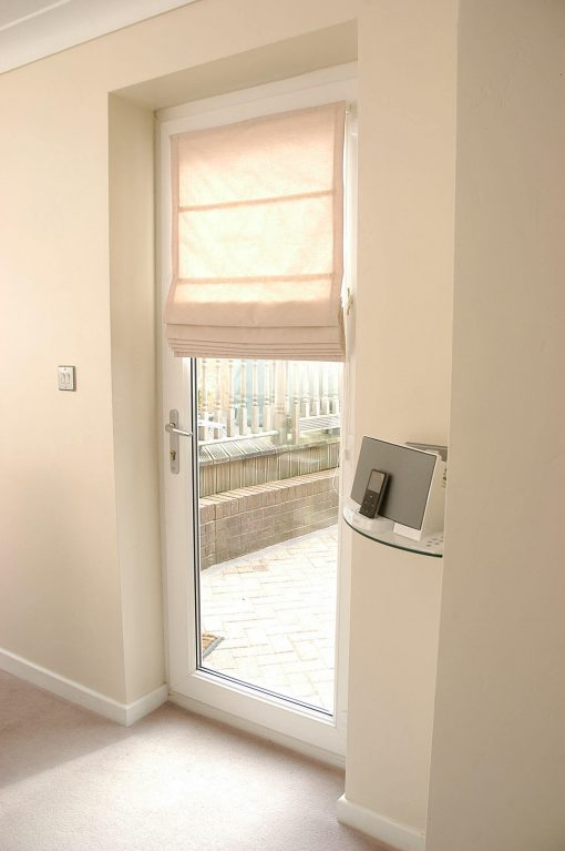 Back door on uPVC with Blinds