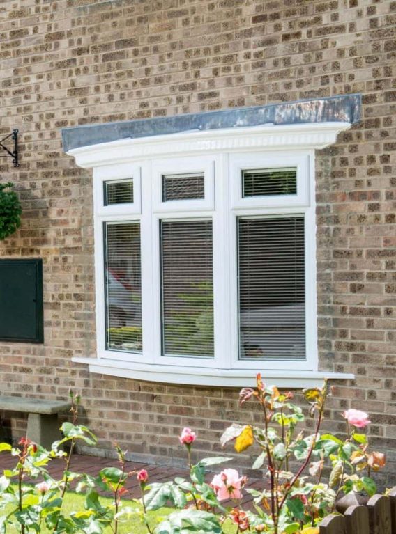 Bow shaped uPVC window