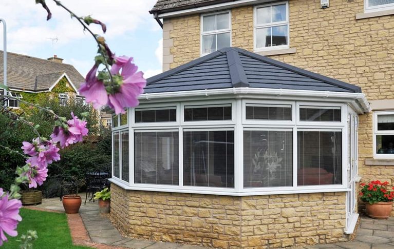 cotswold buff stone tiled conservatory roof