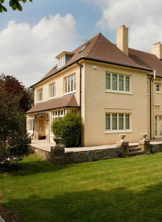 Cream aluminium windows fitted