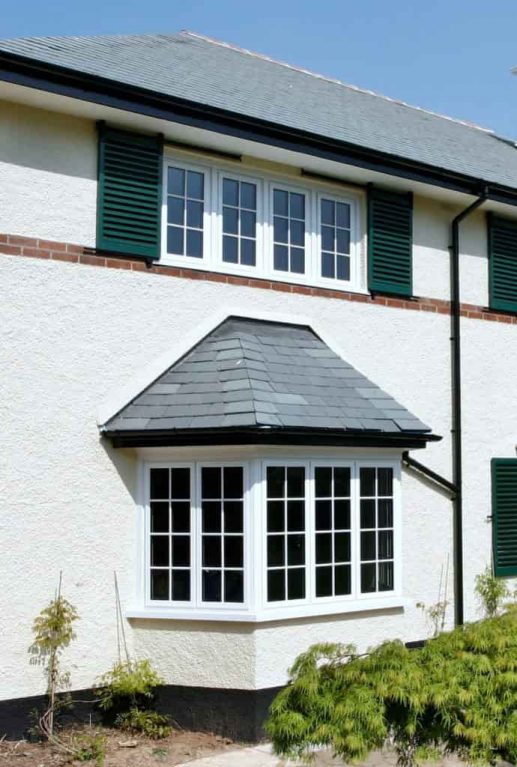 Double glazed aluminium windows in white