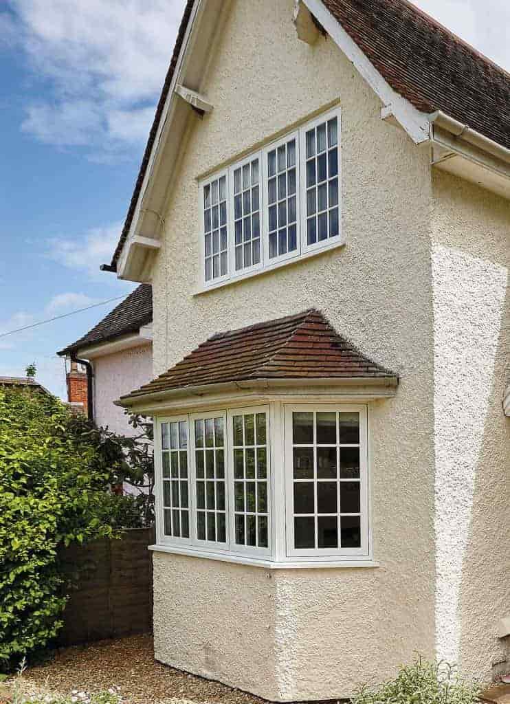 White double glazed windows with astragal bars