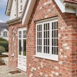 Flush sash white windows