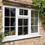 Double glazed windows in casement style