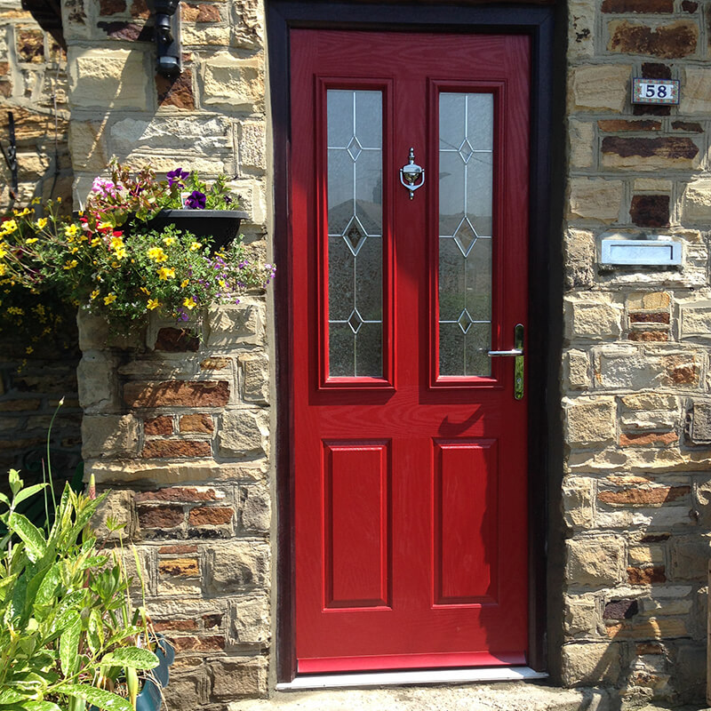 Red composite Door