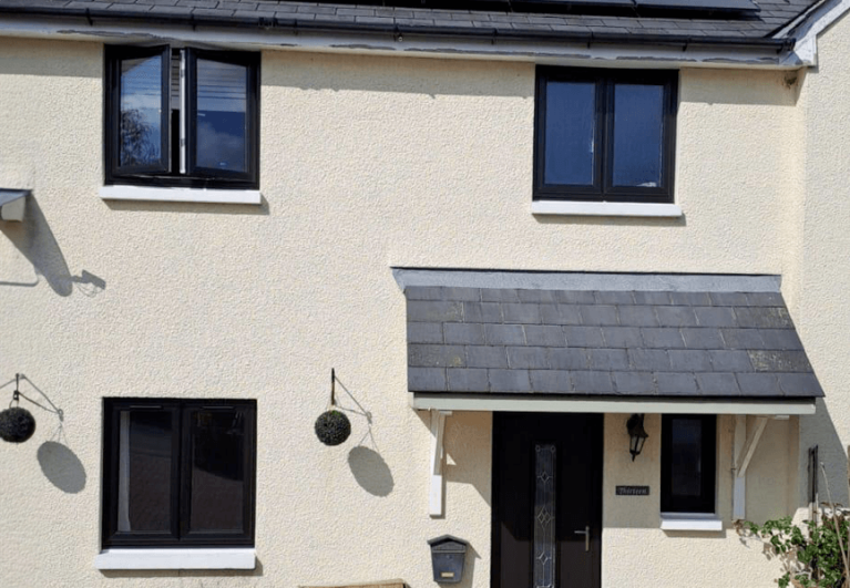 Black casement windows