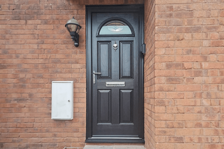 Composite door in black
