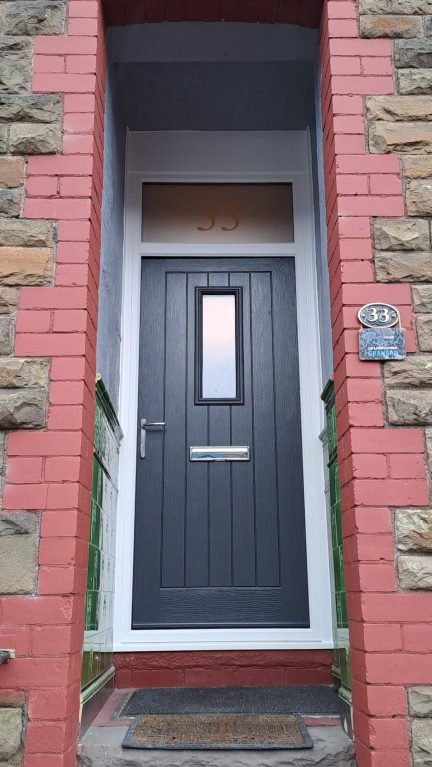 Rehau upvc windows, endurance composite door in anthracite grey