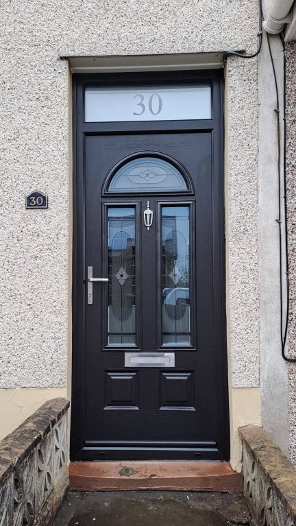Raven black endurance composite door
