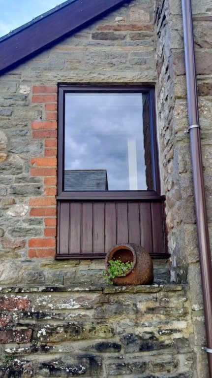 Rosewood upvc window