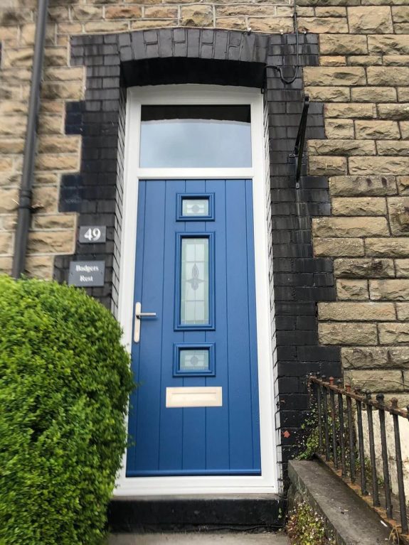 Endurance composite door in brilliant blue