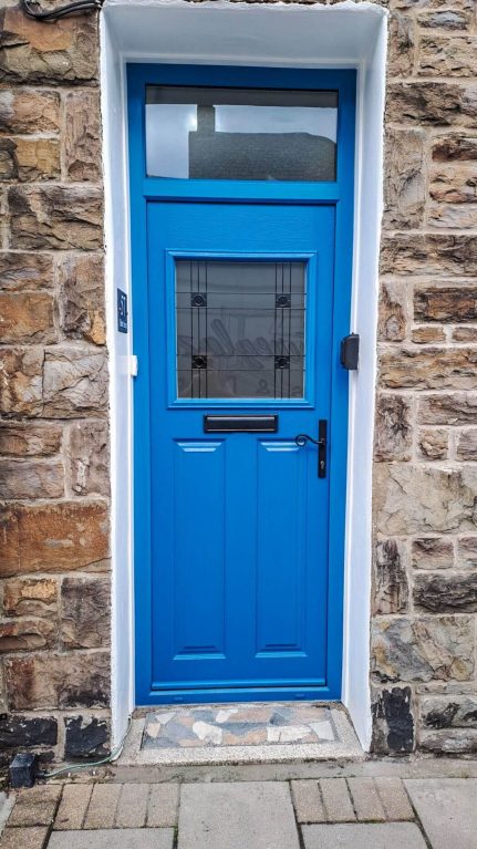 Endurance composite door in brilliant blue