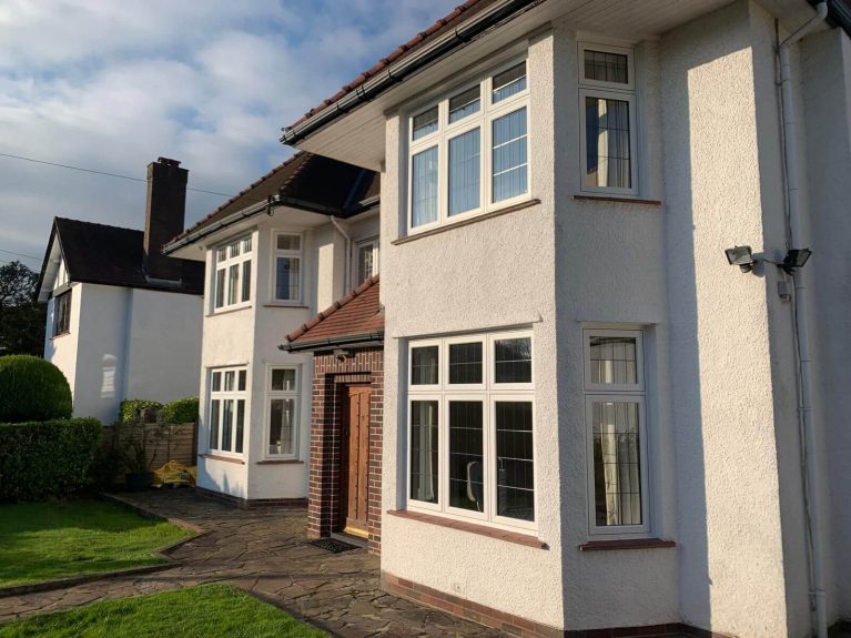 White rehau rio flush fit upvc windows