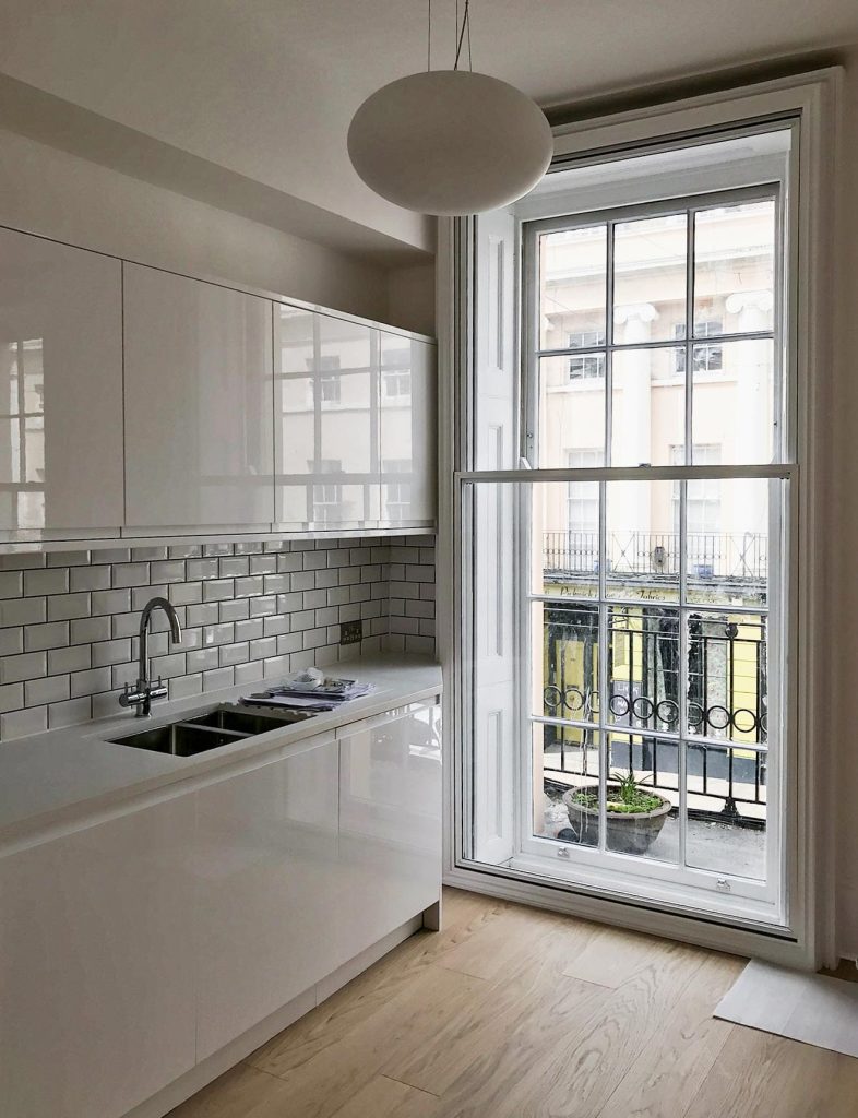 Secondary Glazing interior of kitchen
